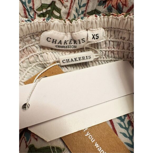 NWT Chakeris Floral Dress Size XS $178.00 Block Print - Picture 7 of 8